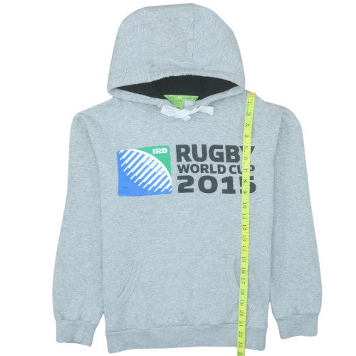 Rugby Originals Teens Grey Pullover Hoodie S Graphic Logo Fleece