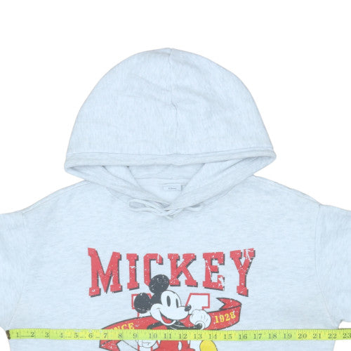 Primark Disney Women Grey Mickey Mouse Hoodie Size S 10/12 Pullover