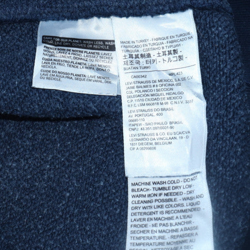 Levi's Men's Blue Crew Neck Sweatshirt M Cotton Logo Classic Style