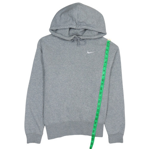 Nike Women Grey XS Pullover Hoodie Cotton Blend Logo Sportswear