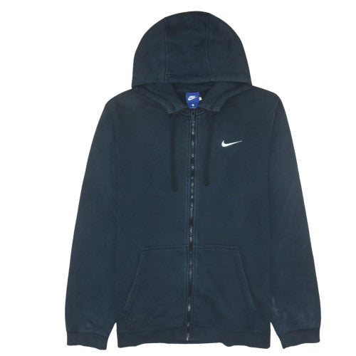 Nike Men's Black XL Full Zip Hoodie with Logo Fleece Sweatshirt