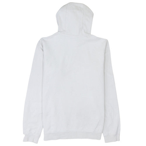Nike Mens White Pullover Hoodie M Logo Graphic Fleece Sportswear