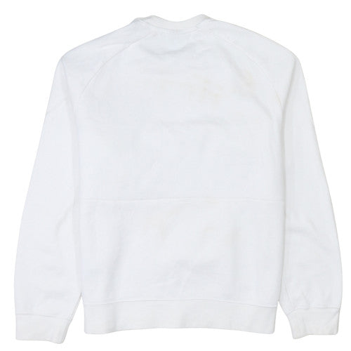 Nike Men's White Small Pullover Sweatshirt Air Logo Regular Fit