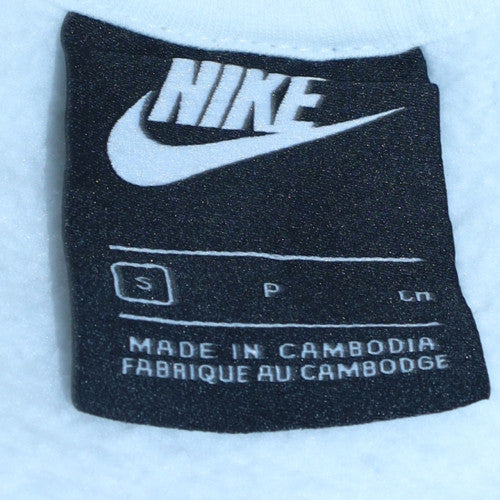 Nike Men's White Small Pullover Sweatshirt Air Logo Regular Fit