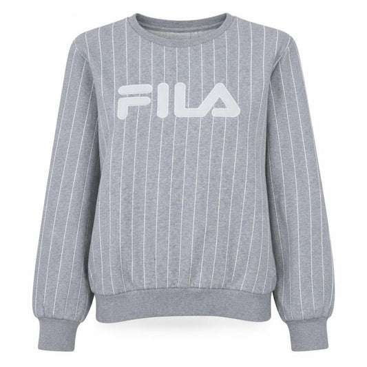 Fila Womens Grey Pinstripe Logo Sweatshirt XXS/6 Casual Pullover
