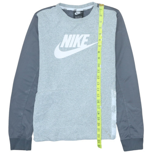 Nike Boys Grey Long Sleeve Crew Neck Sweatshirt 12-13 Years L