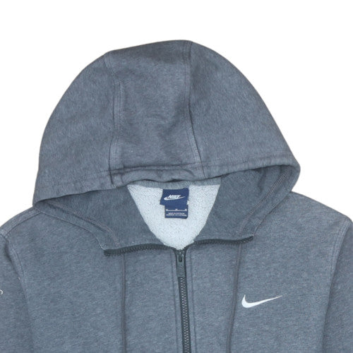 Nike Men's Grey Full Zip Hoodie M Regular Fit Fleece Sweatshirt