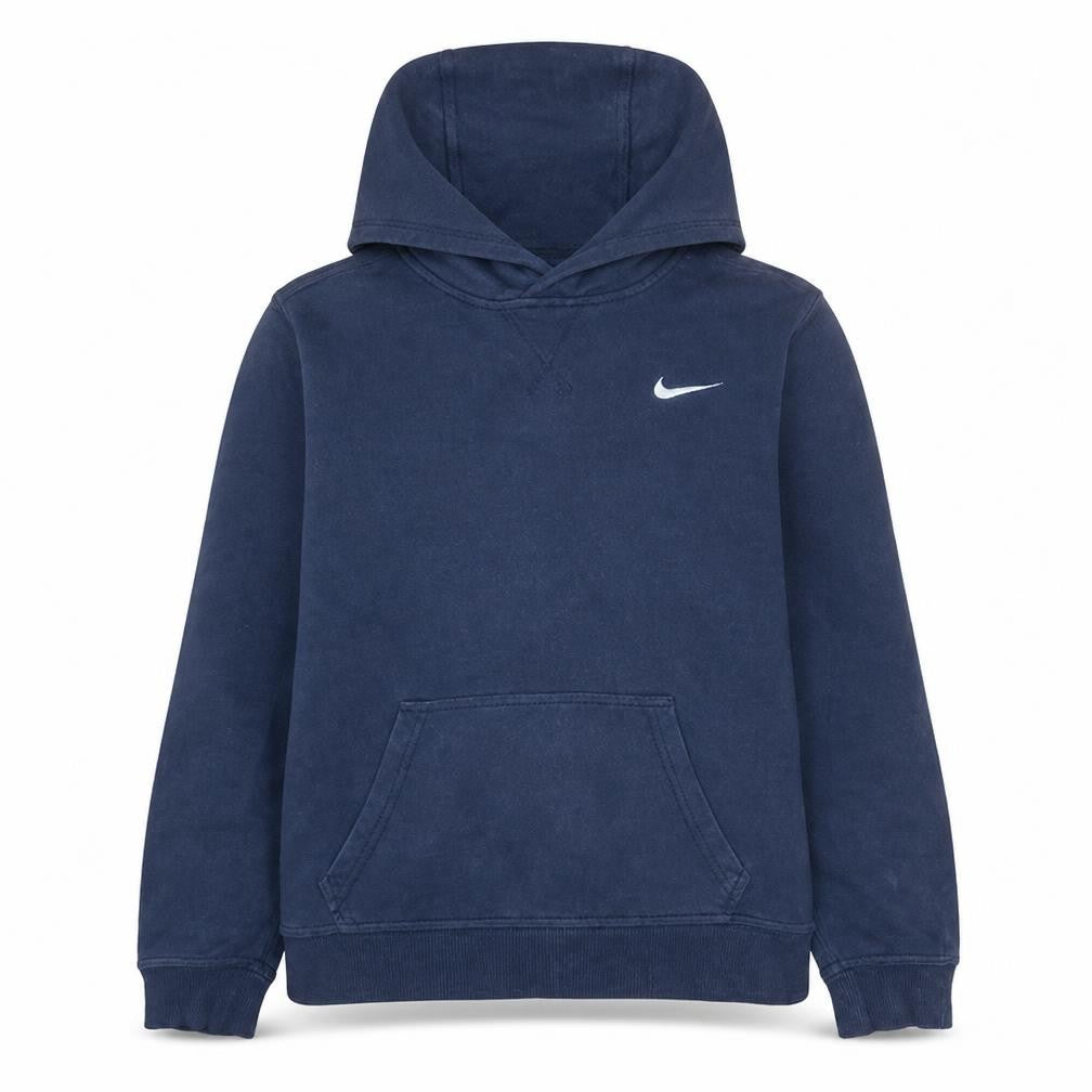 Front view of Nike boys’ blue pullover hoodie xl 13-15 years cotton fleece sweatshirt
