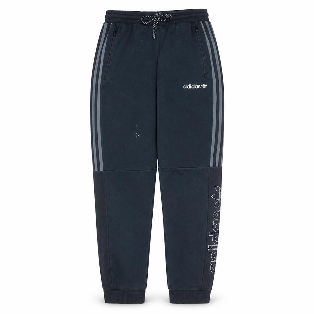 Front view of Adidas Men's Black Jogger Sweatpants, size M, Regular Fit Tapered Logo