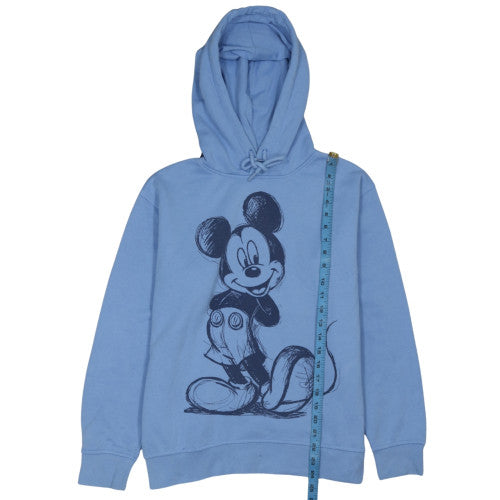 Primark Disney Women Blue Small Pullover Hoodie Mickey Mouse Graphic