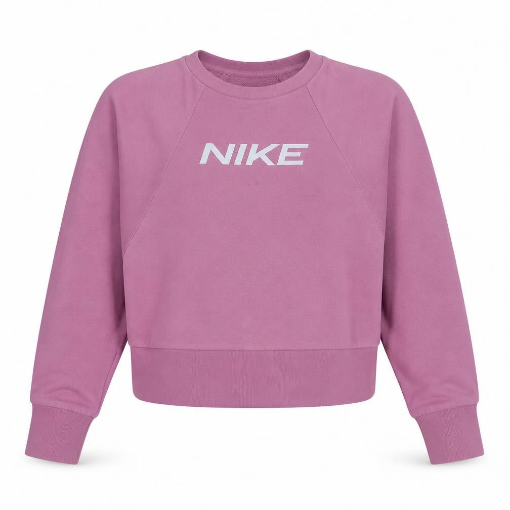 Nike Women's Pink Dri-FIT Pullover Sweatshirt Small Logo Crew