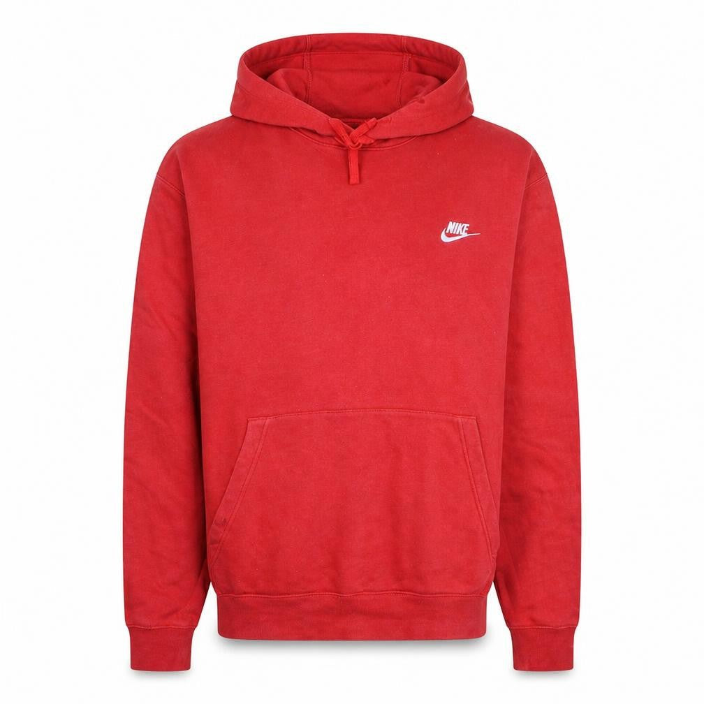 Nike Men's Red Pullover Hoodie L Fleece Regular Fit