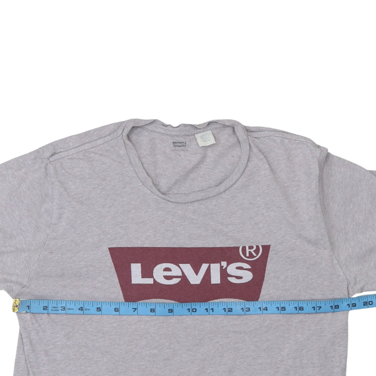 Levi's Men's Grey Crew Neck Logo T-Shirt Size M