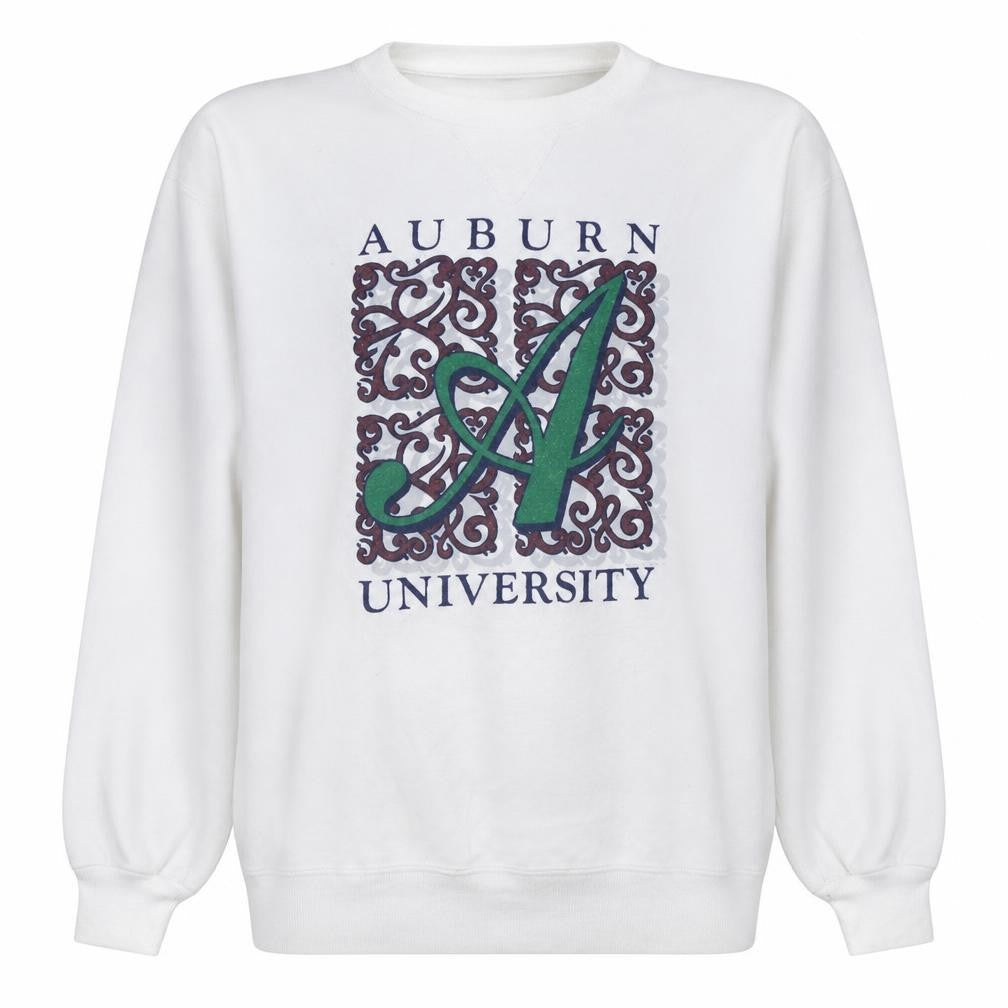 Russell Athletic Men's White Auburn University XL Pullover Sweatshirt