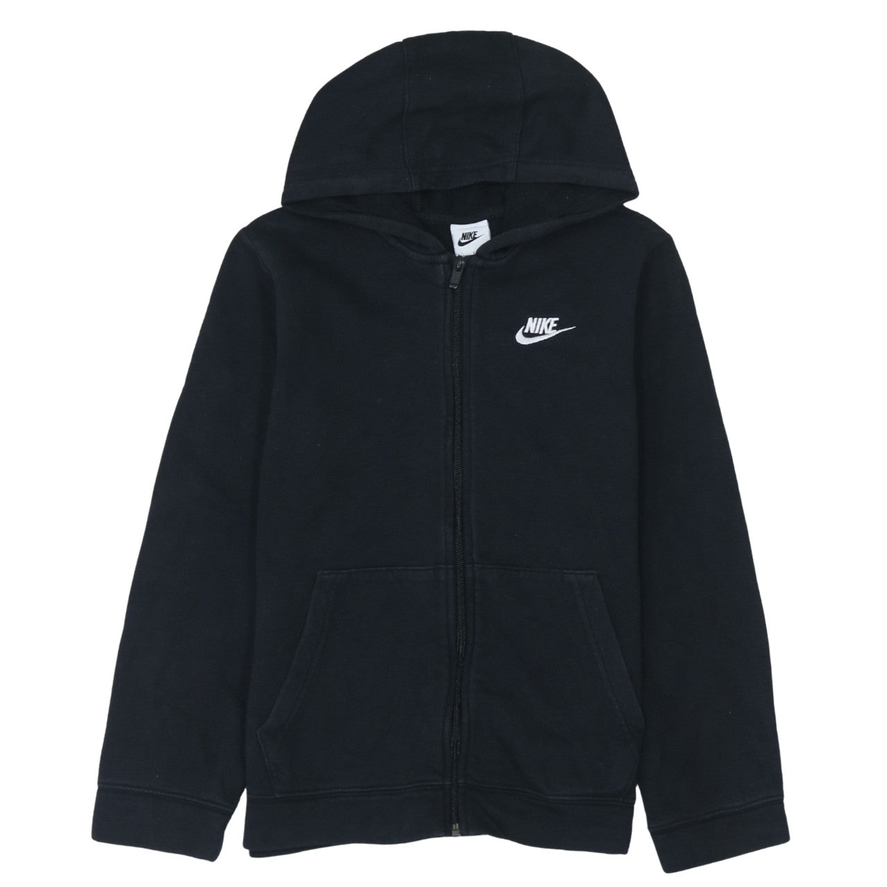 Nike Boys Black Full Zip Fleece Hoodie L 147-158cm