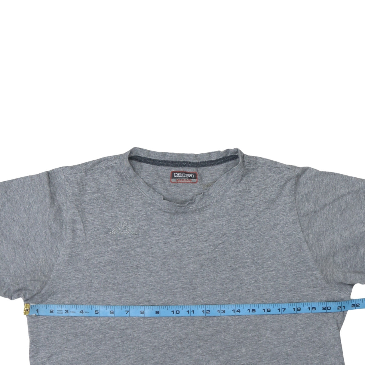 Kappa Mens Grey Crew Neck Short Sleeve Cotton T-Shirt Medium