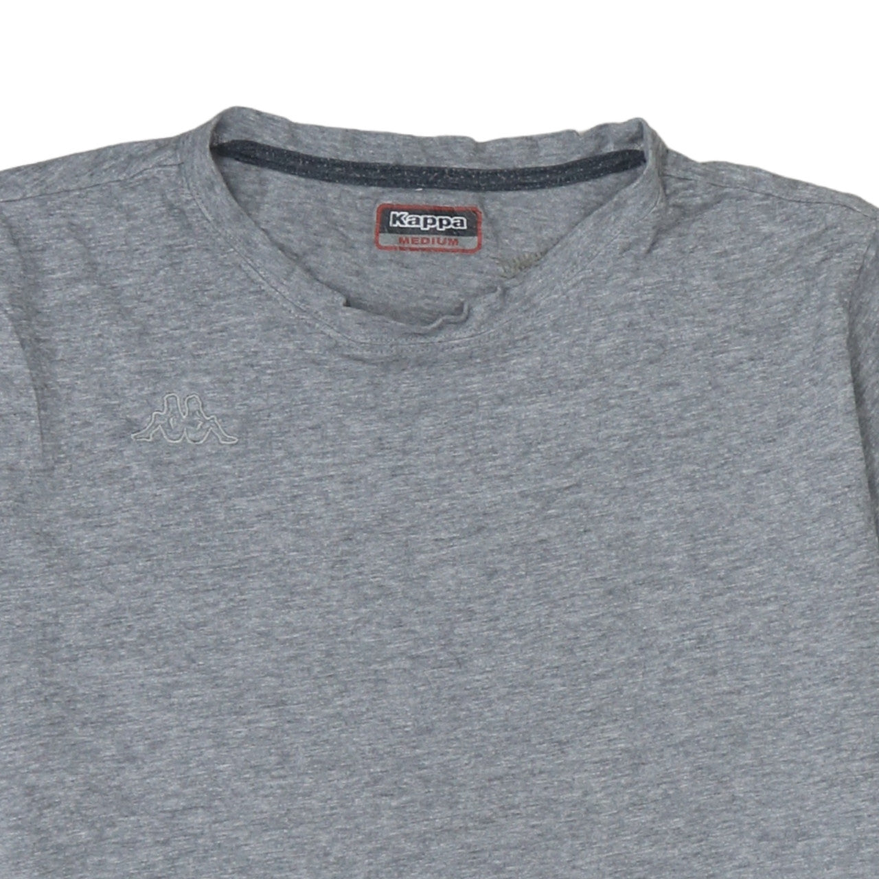 Kappa Mens Grey Crew Neck Short Sleeve Cotton T-Shirt Medium