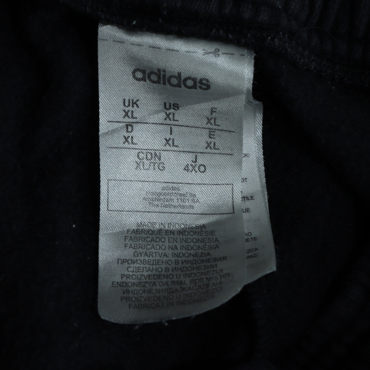 Adidas Men Black XL Jogger Fleece Sweatpants