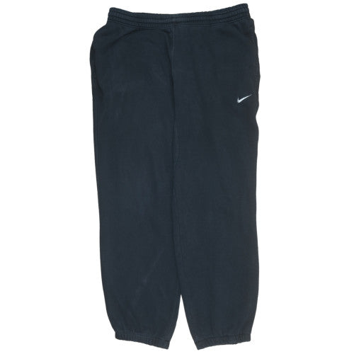 Nike Men Black XL Fleece Jogger Trousers Regular Fit