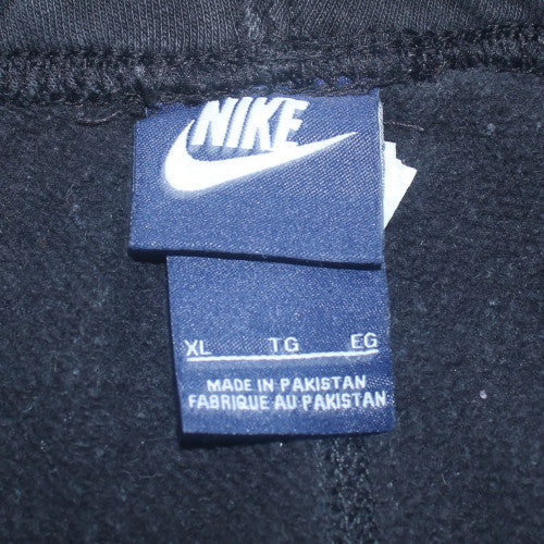 Nike Men Black XL Fleece Jogger Trousers Regular Fit