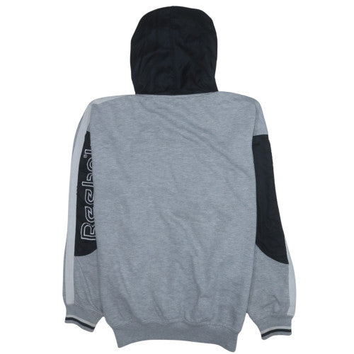 Reebok Men's Grey Pullover Hoodie XL Sports Fleece Sweatshirt