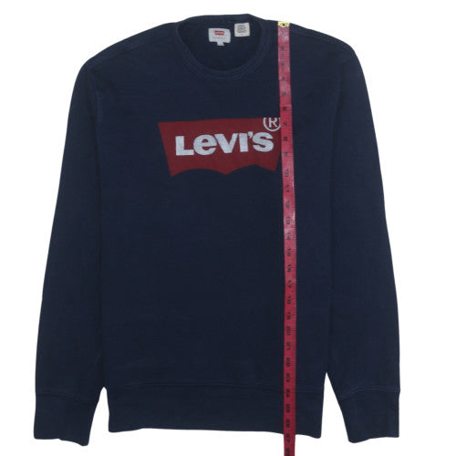 Levi's Men's Blue Graphic Logo Pullover Sweatshirt Size M