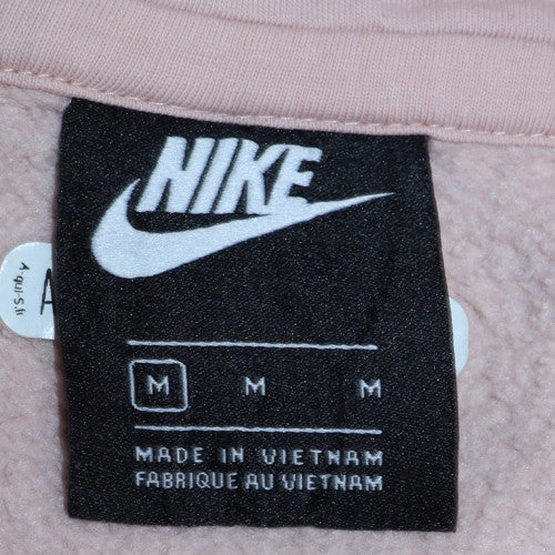 Nike Women's Pink Pullover Hoodie Medium Fleece Casual Sweatshirt