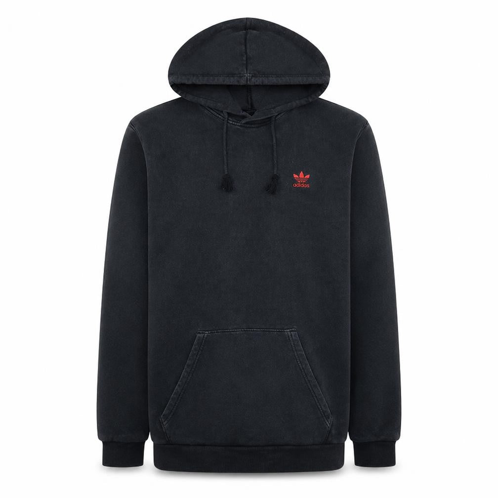 Adidas Men's Black Pullover Hoodie Medium Logo Fleece Sweatshirt