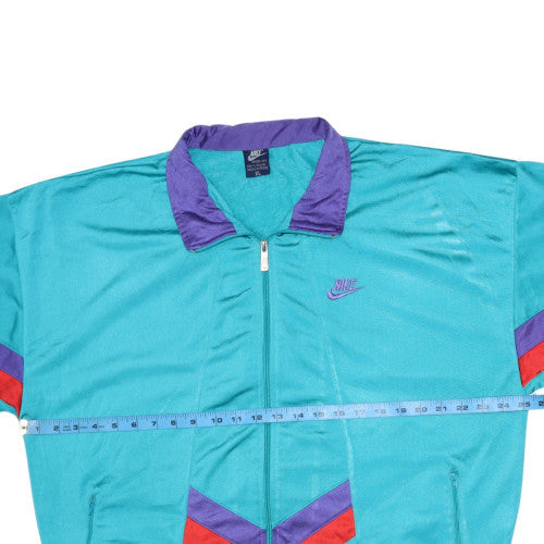 Nike Men's Blue Retro Windbreaker Jacket XL Polyester Zip Vintage 80s Style