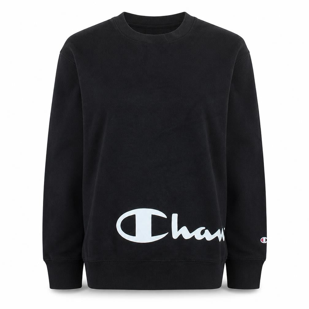 Champion Womens Black XL Sweatshirt Crew Neck Pullover Casual