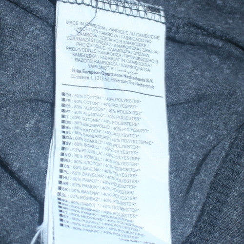Nike Women's Grey Full Zip Hoodie XS Cotton Blend Sportswear