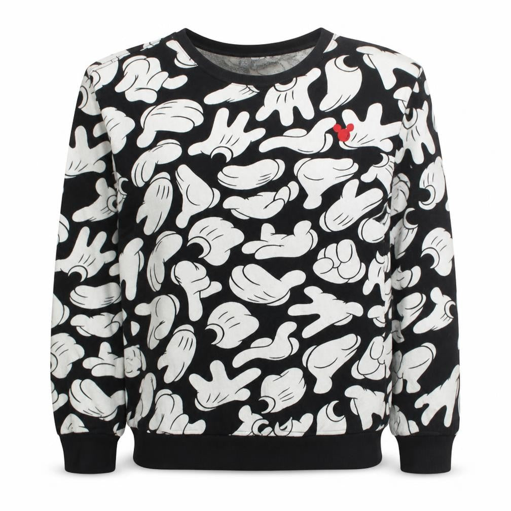 H&M Divided Disney Men’s Black L Pullover Sweatshirt Mickey Print