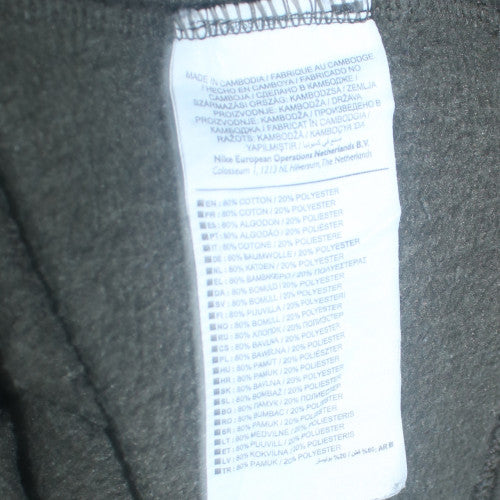 Nike Men’s Grey Crew Neck Logo Sweatshirt S Regular Fit