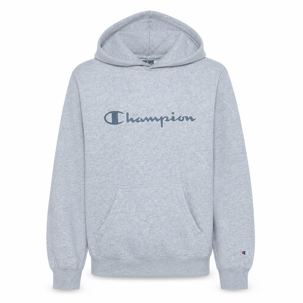Champion Men's Grey Pullover Hoodie Medium Regular Fit Logo Fleece