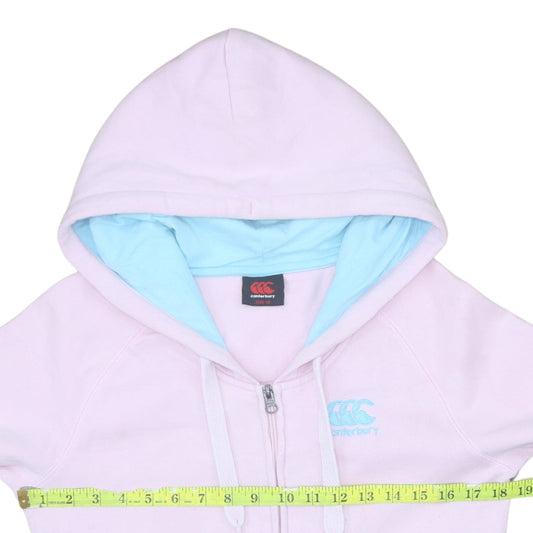 Canterbury Womens Pink Full Zip Hoodie Size 10 Cotton Blend