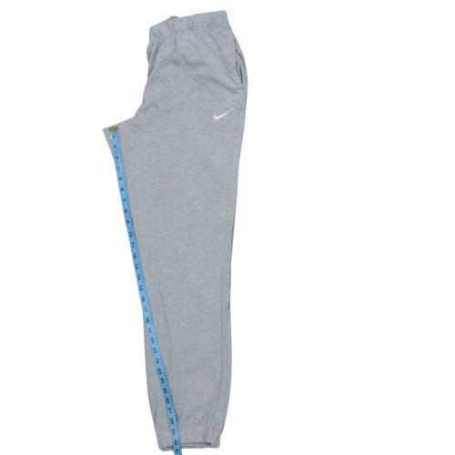 Nike Men’s Grey Cotton Sweatpants L Regular Fit Elastic Waist