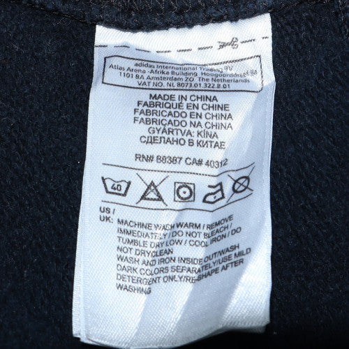 adidas Men's Black Small Crew Neck Pullover Sweatshirt