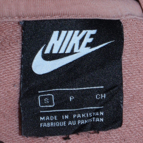 Nike Womens Pink Pullover Hoodie Small Cotton Blend Casual