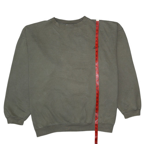Reebok Mens Khaki Green Crew Neck Sweatshirt 2XL Classic Fit