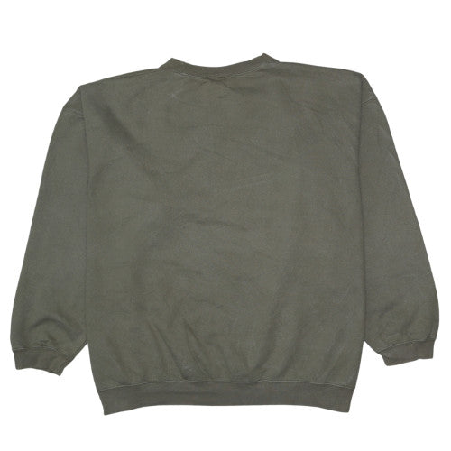 Reebok Mens Khaki Green Crew Neck Sweatshirt 2XL Classic Fit