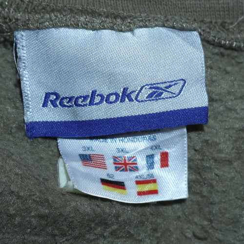 Reebok Mens Khaki Green Crew Neck Sweatshirt 2XL Classic Fit