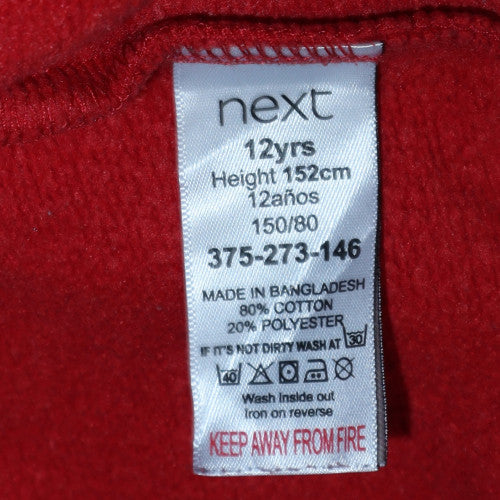 Next Boys Red PlayStation Pullover Hoodie 12 Years Fleece Graphic Print