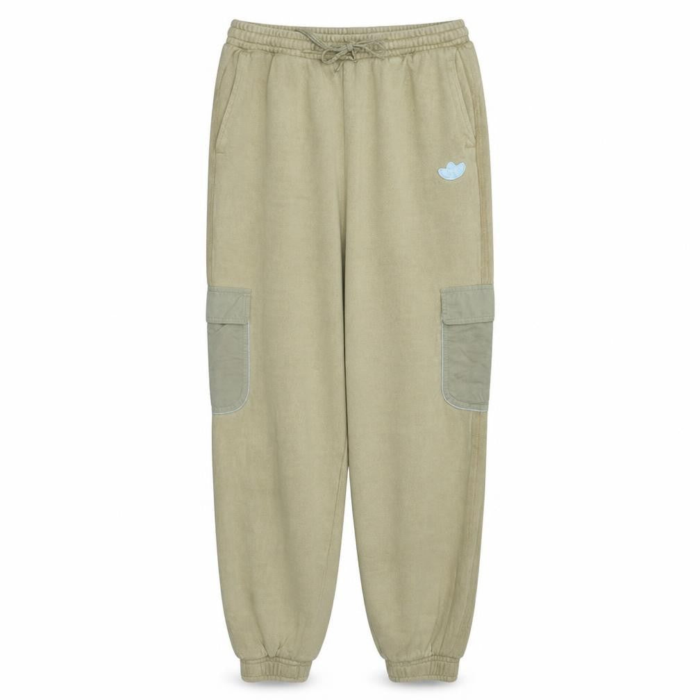 Adidas Womens Beige Jogger Sweatpants Size 12 Fleece Elastic Waist