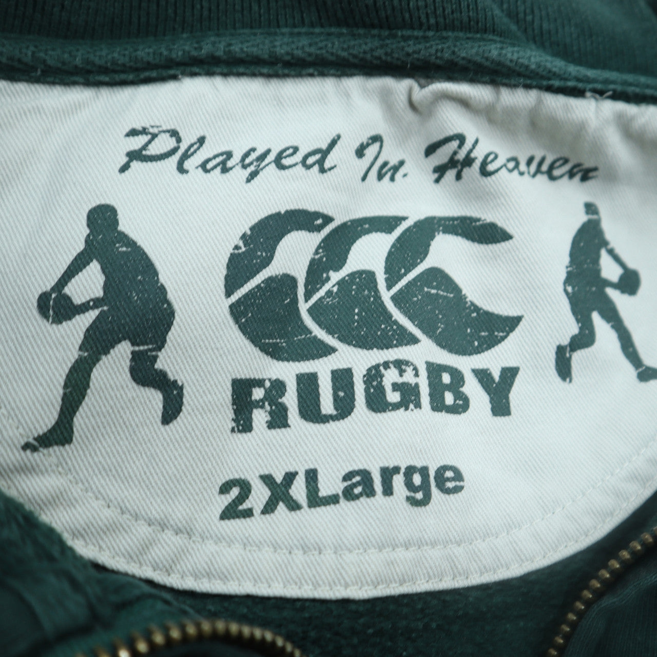 Canterbury Men’s Green 2XL Rugby Full Zip Sweatshirt