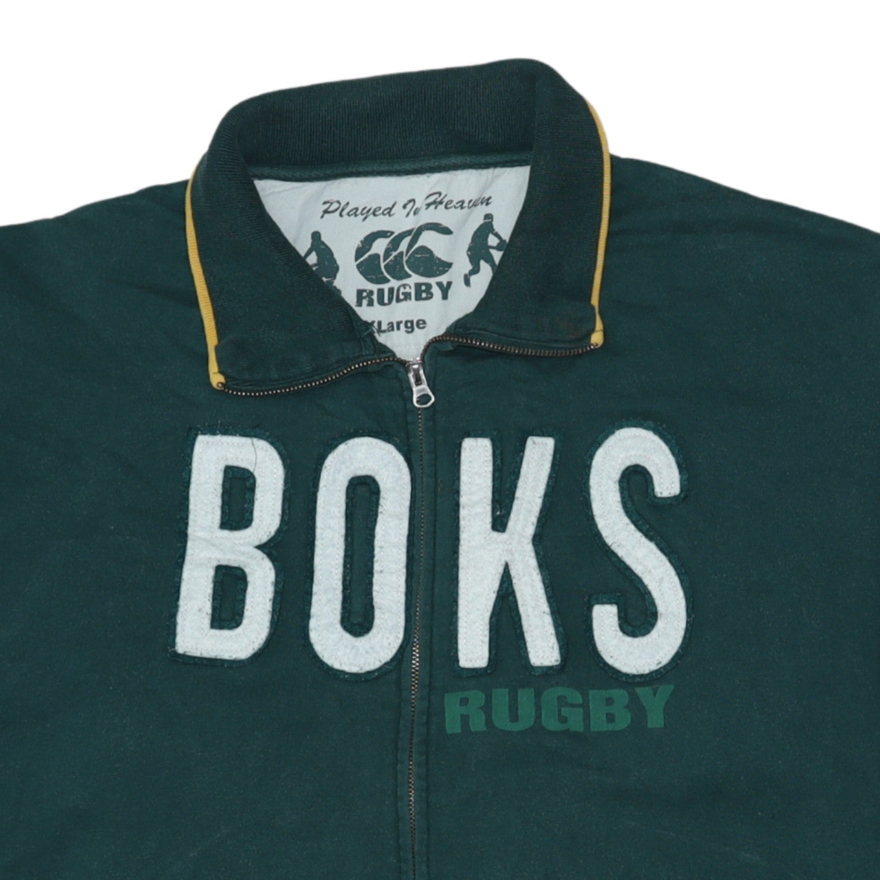 Canterbury Men’s Green 2XL Rugby Full Zip Sweatshirt