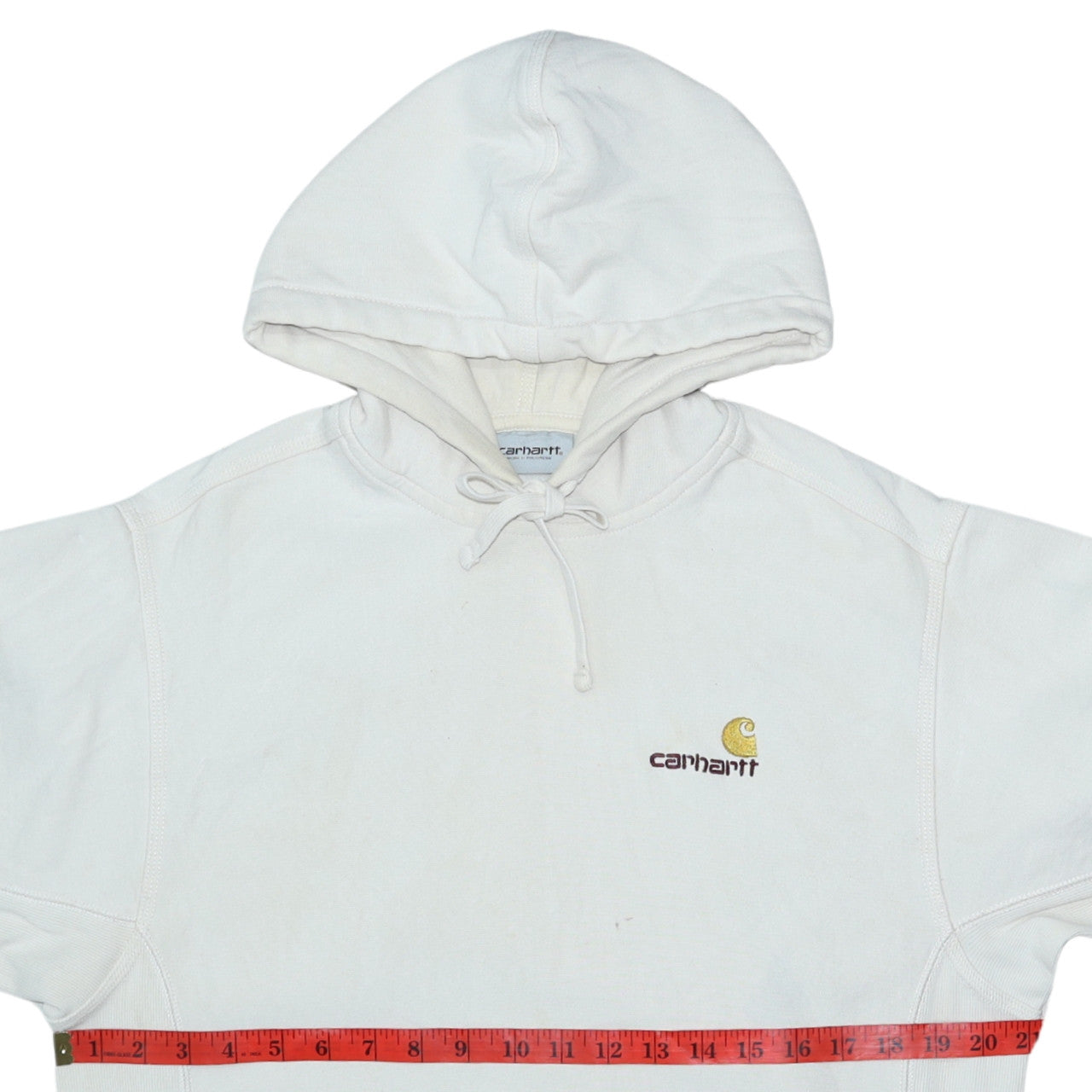 Carhartt Men’s White Small Pullover Hoodie with Logo