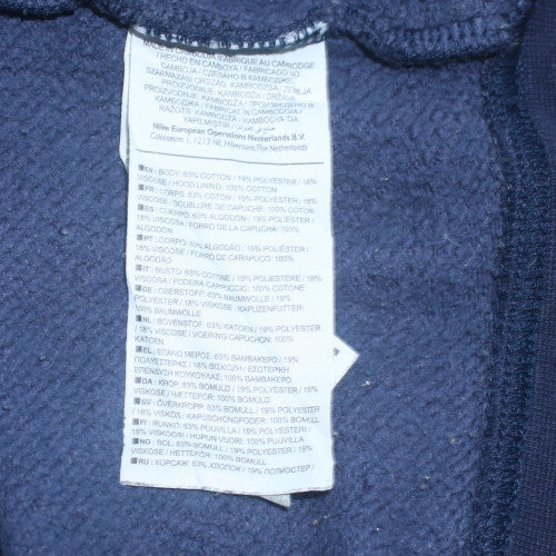 Nike Men's Blue Full Zip Hooded Sweatshirt S