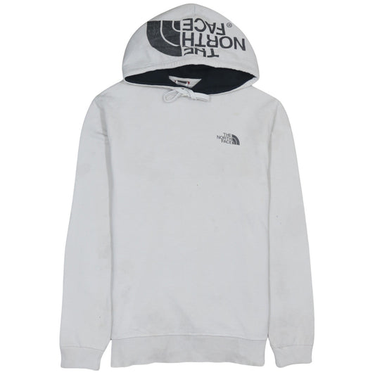 The North Face Men's White Pullover Hoodie M Logo Cotton Outdoor