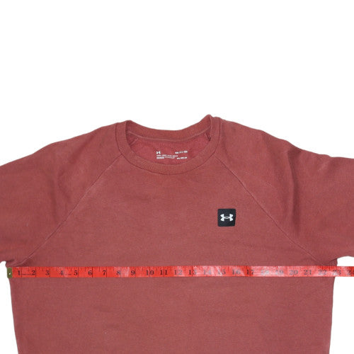 Under Armour Men's Brown Small Pullover Sweatshirt Crew Neck Fleece