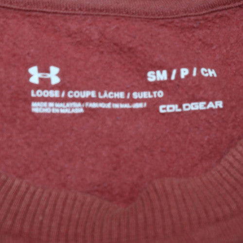 Under Armour Men's Brown Small Pullover Sweatshirt Crew Neck Fleece
